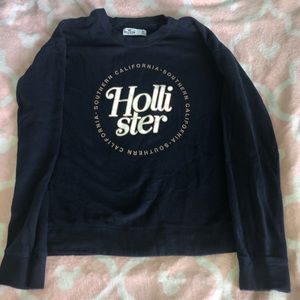 Dark blue lightweight Hollister sweatshirt.